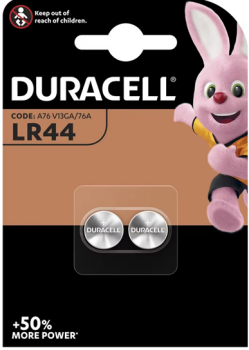 DURACELL® LR44 / V13GA Alkaline Knopfzelle im 2er Blister